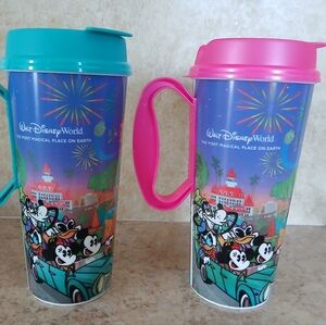 Disney World Celebration Tumblers - Teal and Pink